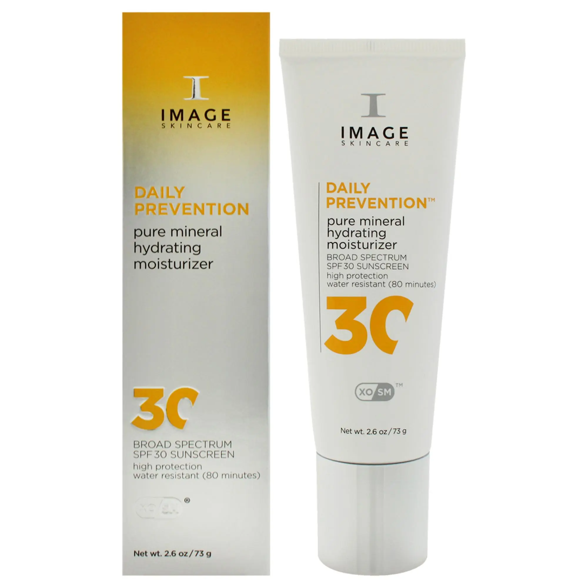 Image Unisex Facial Moisturizing Sunscreen, Simple Daily Prevention Pure Mineral Hydrating Moisturizer SPF 30, 2.6 oz
