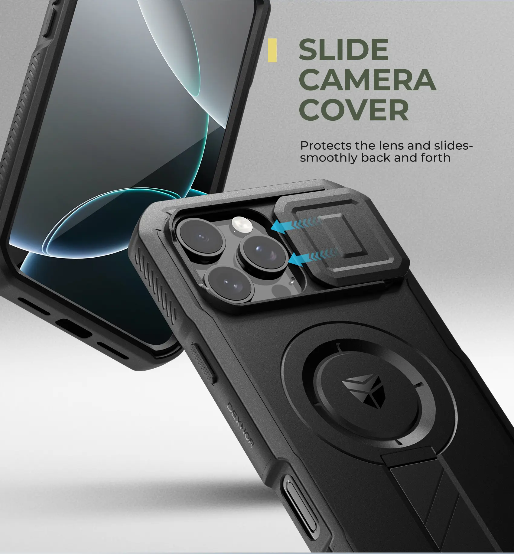 Dexnor Case for iPhone 16 15 14 13 12 Max Plus Pro with Slide Camera Cover Dexnor Case for iPhone 16 15 14 13 12 Max Plus Pro with Slide Camera Cover