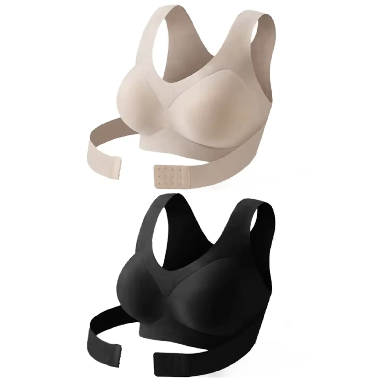Posture Bra, women’s beige wireless bra, soft breathable non-removable molded cups, yoga fitness sportswear for gym and daily training, summer vibes bra Soft Comfy Bra Seamless Shaping Bras push up bra bras for women minimizer bra jelly bra