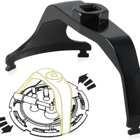 1/2" Drive Dual-Drive Heat-Treated Steel Fuel Tank Lock Ring Tool with Electrophoresis Rust-Resist Coat, Specialty Mechanic Tool for Fuel Pump Sender Removal & Installation (GMC, Chrysler, Dodge, Ford, Jeep Wrangler, Impact Wrench Compatible)