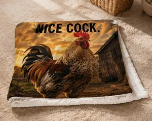 Nice Cock Rooster | Velveteen Plush Blanket