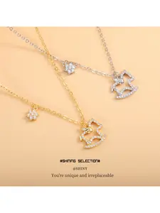 S925 sterling silver My Little Pony necklace, unique design accessory, zodiac year of the horse pendant, gift for girlfriend