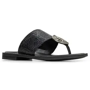 Patricia Nash Niki Leather Compass Medallion Sandal