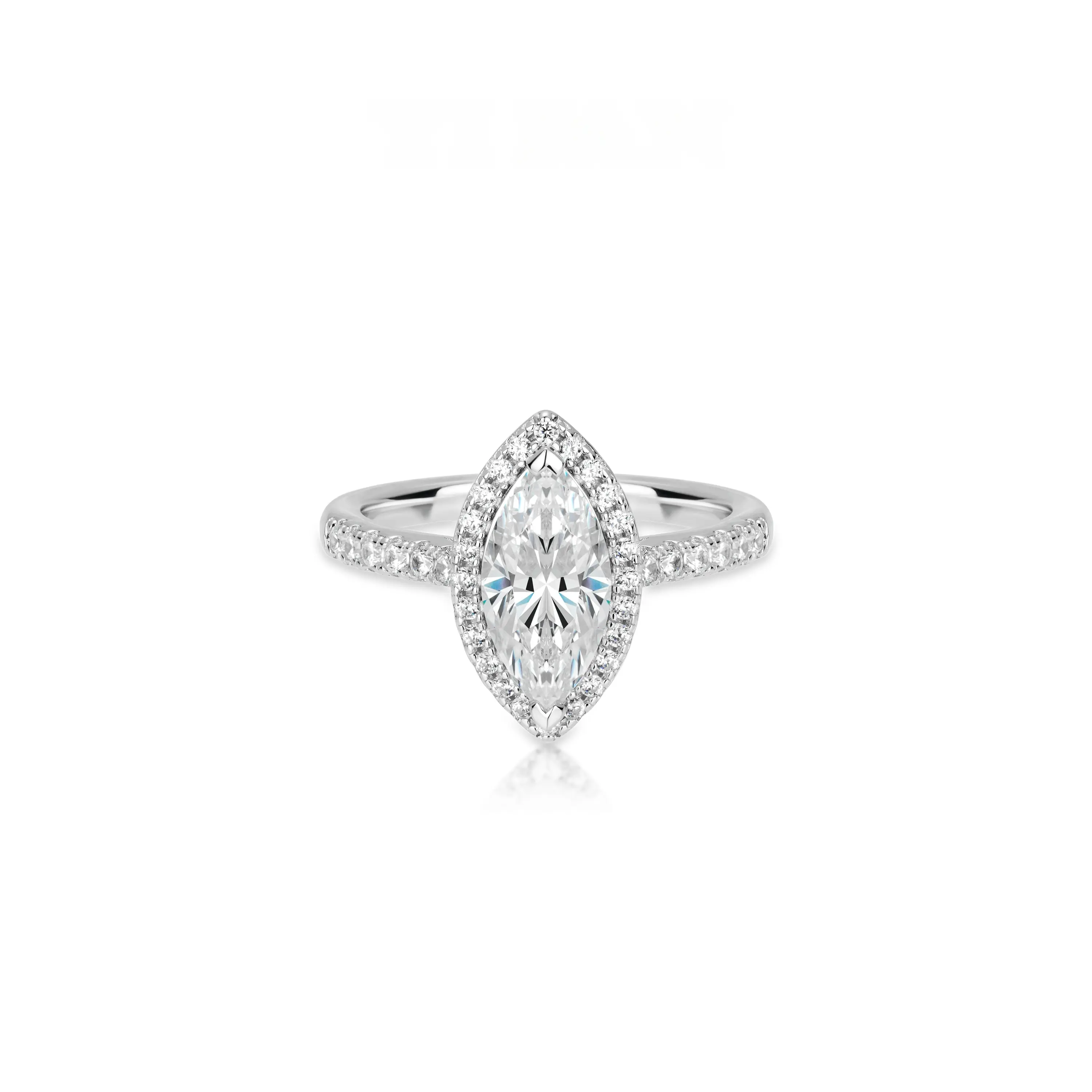 VAMERAY #6329 5 Carat Halo Marquise Cut Prong-Set Solitaire Ring