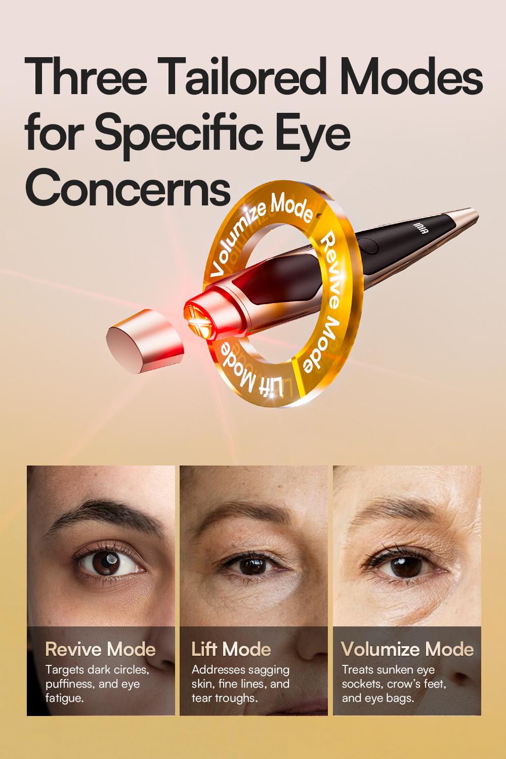 INIA LUMIN 4-in-1 Eye Skincare Wand – 3 Mins a Day for Fewer Lines in 14 Days & Less Puffiness in 21, FDA-Cleared, Spa-Level Results at a Fraction of the Price, Lift & Brighten Eyes in Just Weeks