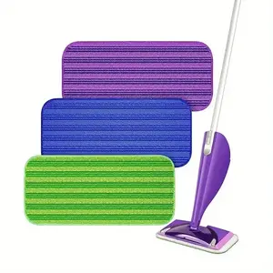 Reusable Microfiber Mop Pads (no Mop), Compatible with Wet Spray, Washable & Durable Floor Cleaning Cloths, Easy Installation
