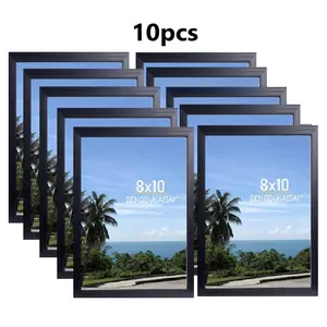 8x10, 5x7 black photo frame set, picture frame, used for collage wall decoration of various photos, for wall or desktop display, hanging or desktop display, for Valentine's Day decoration and gifts