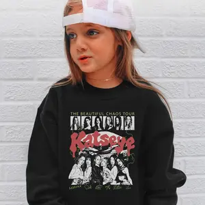 Youth & Adult Katseye The Beautiful Chaos Tour Sweatshirt, Gifts for Teen Boy Kid Toddler & Youth Sweatshirt,  Kid Crewneck Z4EPS