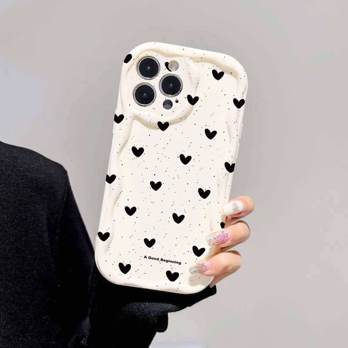 Valentine's Day Y2K heart pattern phone case, polka dot phone case, compatible with iPhone 11/12/13/14/15/16/17/X/XS/XSMAX, waterproof, drop-proof, scratch-resistant, a gift for friends, family, and yourself, Tpu, Fits Iphone, Accessories, Smartphone summ