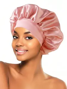 1/3pcs Satin Bonnet – Sleep Cap with Wide Elastic Band, Extra Large Hair Wrap for Curls/Braids/Twists & Natural Hair, Frizz Control Night Hat, For Women, Sleeping/Home/Travel, Haircare, Hair Bonnets