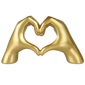 Heart Hand Sculpture