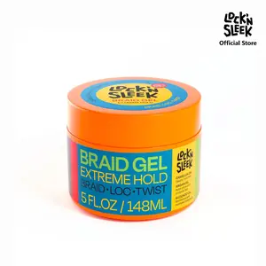 Lock’N Sleek Braid Gel Extreme Hold - Braid, Loc, Twist, 5 FL OZ / 148 ML