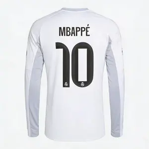 2526 Away Home Short Long sleeved jersey No. 10 Mbappé soccer Jersey
