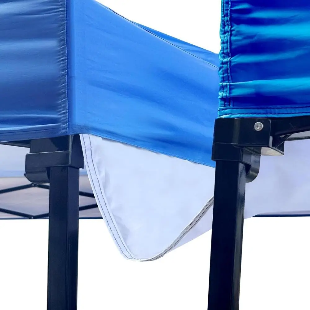 10 Feet Canopy Rain Gutter for Instant Pop Up Canopy, Canopy Tent Drainage Accessory with Velcro Straps (White)