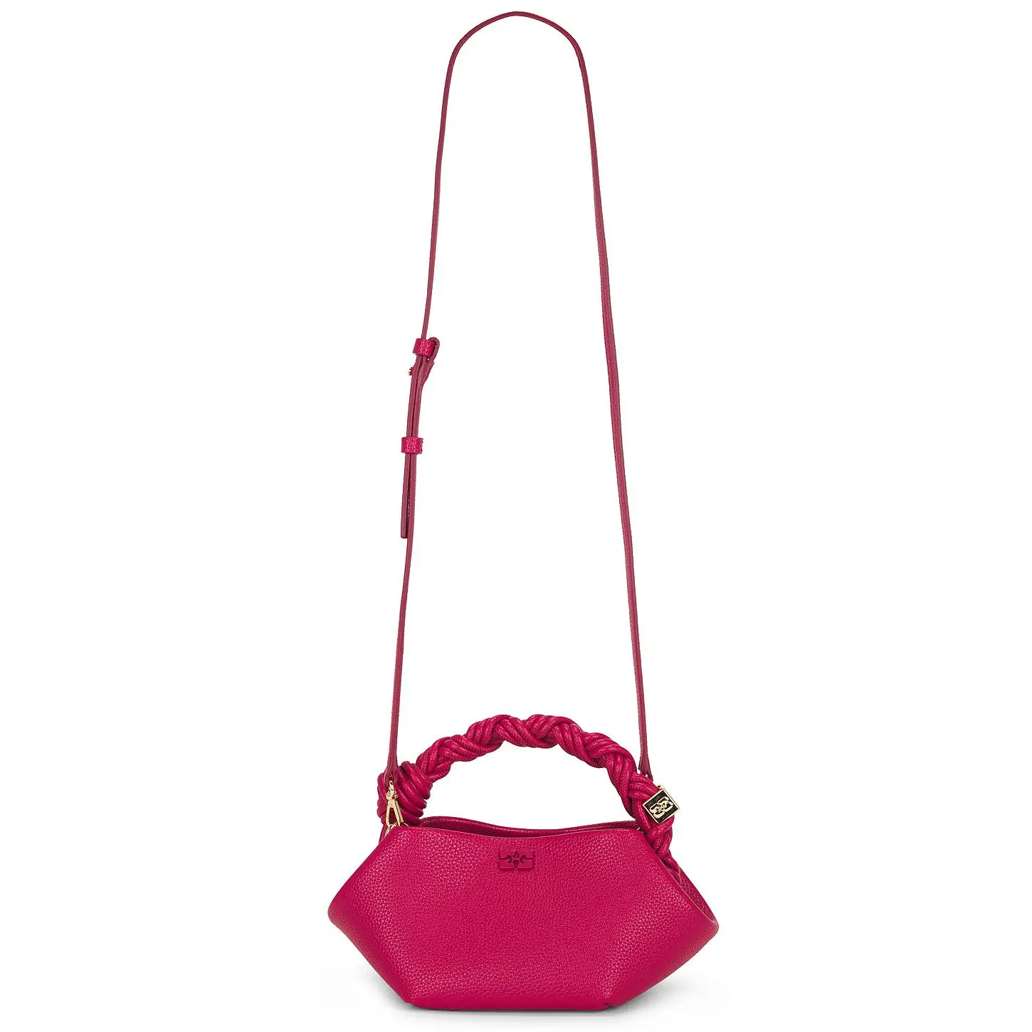 Ganni Bou Mini Grained Bag in Persian Red