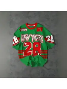 Limited edition European and American style unisex short-sleeved T-shirt, summer Casual sporty and fashionable, 3D printed stripes, comfortable and breathable, men's crew neck T-shirt, outdoor streetwear top