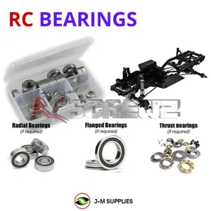 RCScrewZ Rubber Shielded Bearing Kit gma012r for GMade TA/TS Chassis #GM5701/02 RC Car | PRO