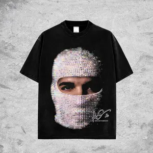 Drake Iceman Mask Retro Unisex 100% Heavyweight Cotton T-Shirt, Iceman Album 2026 100% Heavyweight Cotton Music Hiphop Shirt, Oversized Vintage Tee, Rap Hiphop Merch, Gift for Music Fans, Pop Culture Shirt