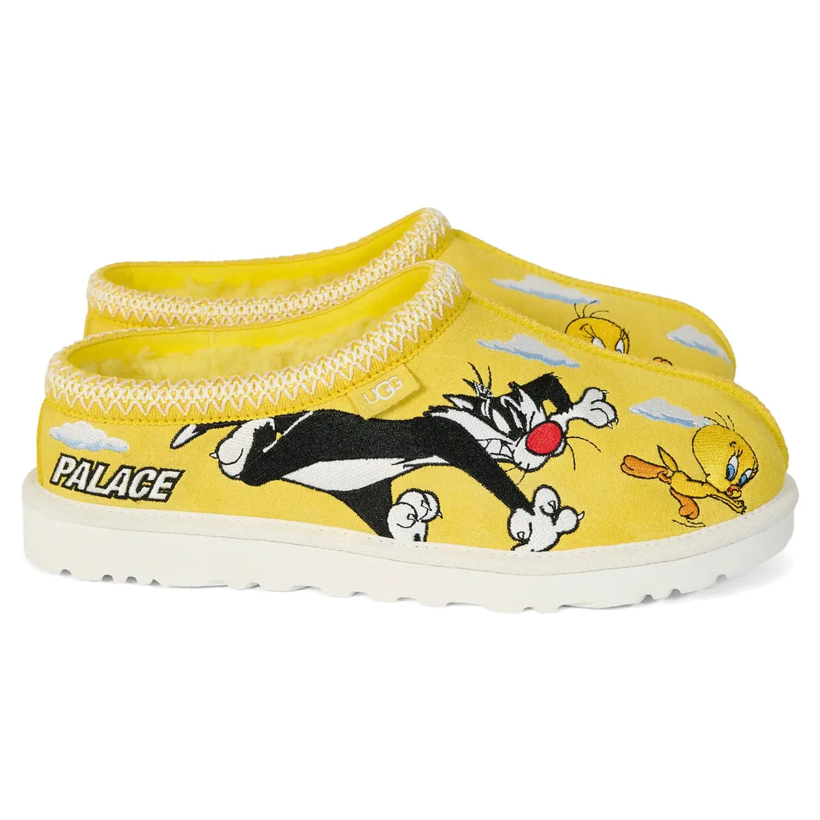UGG Men's Tasman Slipper - Palace x Looney Tunes Collaborative Casual Suede Shoe with a Cartoon Print and Flat Sole, Casual Wear, Looney Tunes Print, Us M 10