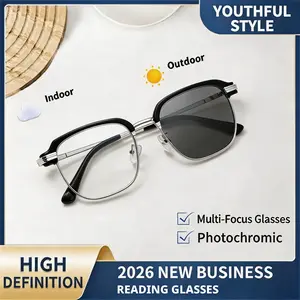 Auto-Focus Progressive Reading Glasses, Smart Transition Photochromic Readers for Men & Women, Anti Blue Light UV Protection Eyeglasses, Perfect Health Gift for Parents & Grandparents
