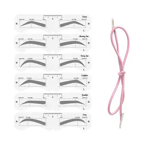Plastic Eyebrow Mold, PEVA Soft Shaper DIY Model With Elastic Band, Assist Makeup Tools for Beginner