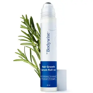Limited time! Be Bodywise Advanced Hair Density Roll-On Serum 25 ml | 5% Saw Palmetto, 3% Rosemary, 1% Caffeine Herbasome &amp; 3% Fenugreek | Scalp Serum for Reduced Hair Fall | Men &amp; Women