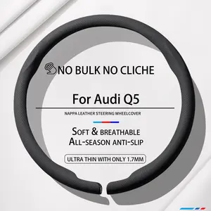 Custom 2026 Audi Q5 Flat Bottom Steering Wheel Cover | Premium Napa Leather | Luxury Tech Car Essentials