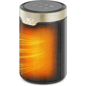 Space Heater, ETL Certified 1500W PTC Portable Electric Heaters with Thermostat, 24H Timer, Memory Function,  Display, 5 Modes,  Heating, Quiet Safety Heat for Office Bedroom