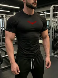 Men's Fitness Short Sleeve Sport Training High Elasticity Quick-Dry T-Shirt, Cycling Quick-Dry T-Shirt, Comfortable and Durable