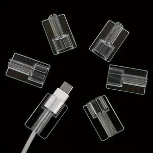 5pcs Soft Silicone Charger Cable Winder Fast Charging Cable Protector Sleeve for Apple IPhone Data Cord Clear Case Clip