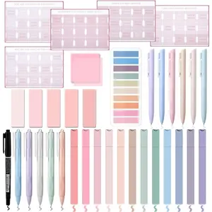 36 count  Journaling Kit for Women,  Study Supplies with 24 Pastel No-bleed Highlighters Gel Pens, Transparent Sticky Notes and Tabs and , Christian Verse Gifts for Scripture Study