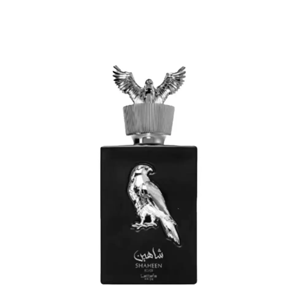 Lattafa Shaheen Silver Eau de Parfum, Long-Lasting Unisex Fragrance with Bergamot, Rose, and Musk Notes, 100 ml Cologne, Single Item, Adults, Evening Charm