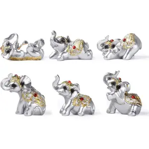 BRABUD   Small Elephants es Home Decoration Collection  Set of 6 BS122 ()