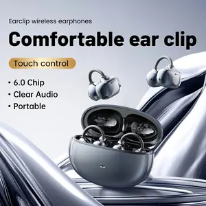 Ear clip Headphones for gym Noise canceling headphones Mini  6.0 Chip Sports Fitness Fycling Running