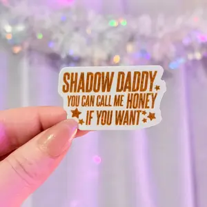 Shadow Daddy You Can Call Me If You Want Glitter Sticker