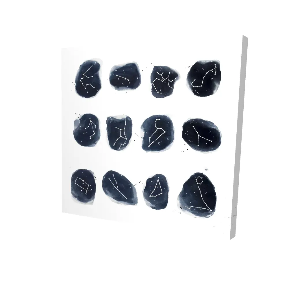 212 MAIN Constellations Star Canvas Print - 24 x 24 in High Def Home Supplies Wall Art, Minimalist Scandinavian Decor, Celestial Aesthetic Room Accent, Ideal Gift for Enthusiasts