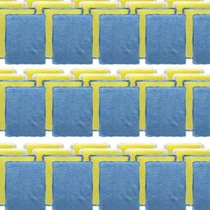 Lola Products Microfiber & Nylon Net Sponges: 144 Dual Sided Nylon Net Sponge Pads, Non-Scratch and 144-Sided Cleaning Sponge Pads, 288 Pack Combo