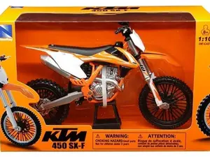New Ray KTM 450 SXF Dirt Bike, Realistic and Functional, Kids Toy or Collectible Motorcycle 1/10 Scale