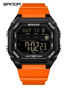 Classic Square Neutral Design Men Ladies Digital Watches, Fashion Men's Sports Watch Waterproof, Outdoors Male WristWatch, Alarm Clock/Week/Date/Countdown Led Backlight Watch For Man Women Lovers Holiday Birthday Gift