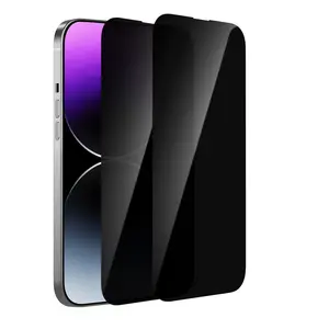 2-piece privacy screen protector suitable for iPhone 16 15 14 13 12 11 Pro Max 6.7-inch [anti spy] tempered glass film, touch sensitive/scratch resistant/fingerprint resistant/easy to install without bubbles