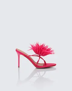 Majesty Fuchsia Diamante Corsage Thong Sandal