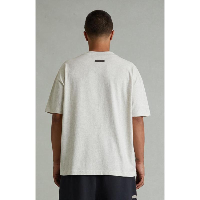 Fear of God ESSENTIALS Men's Heather Oatmeal Classic Short Sleeve T-Shirt