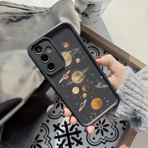 Phone case: Cosmic Planet Exploration Pattern New Black Phone Case for Samsung Galaxy S26 S25 S24 S23 S22 S21 Fe Plus Ultra A13 A14 A15 A16 A17 A33 A34 A35 A36 A52 A53 A54 Note20