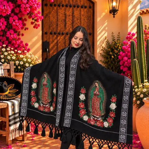 Virgencita shawl/ throw blanket