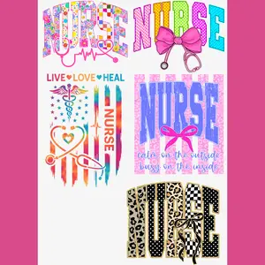 Nurse Gang Sheet - Premade DTF Gang SheetPrints for Adult Small to XL Shirt Sizes - Perfect for Customization