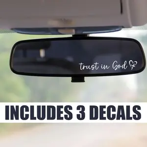 Trust in God Vinyl Decal - 3 Pack | 4.5" Size | Simple Design | Durable Vinyl | Personalize Laptops & Water Bottles | Encourages Faith & Positivity