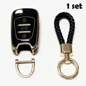 for Kia for Hyundai Car Key Protection Case with Keychain, Car Key Protector, Soft Durable Tpu Material, 360 Degree Protection, Fits Kia 2009-2013 Soul, 2010-2013 Sportage, 2006-2011 Rondo, 2011-2013 Rio