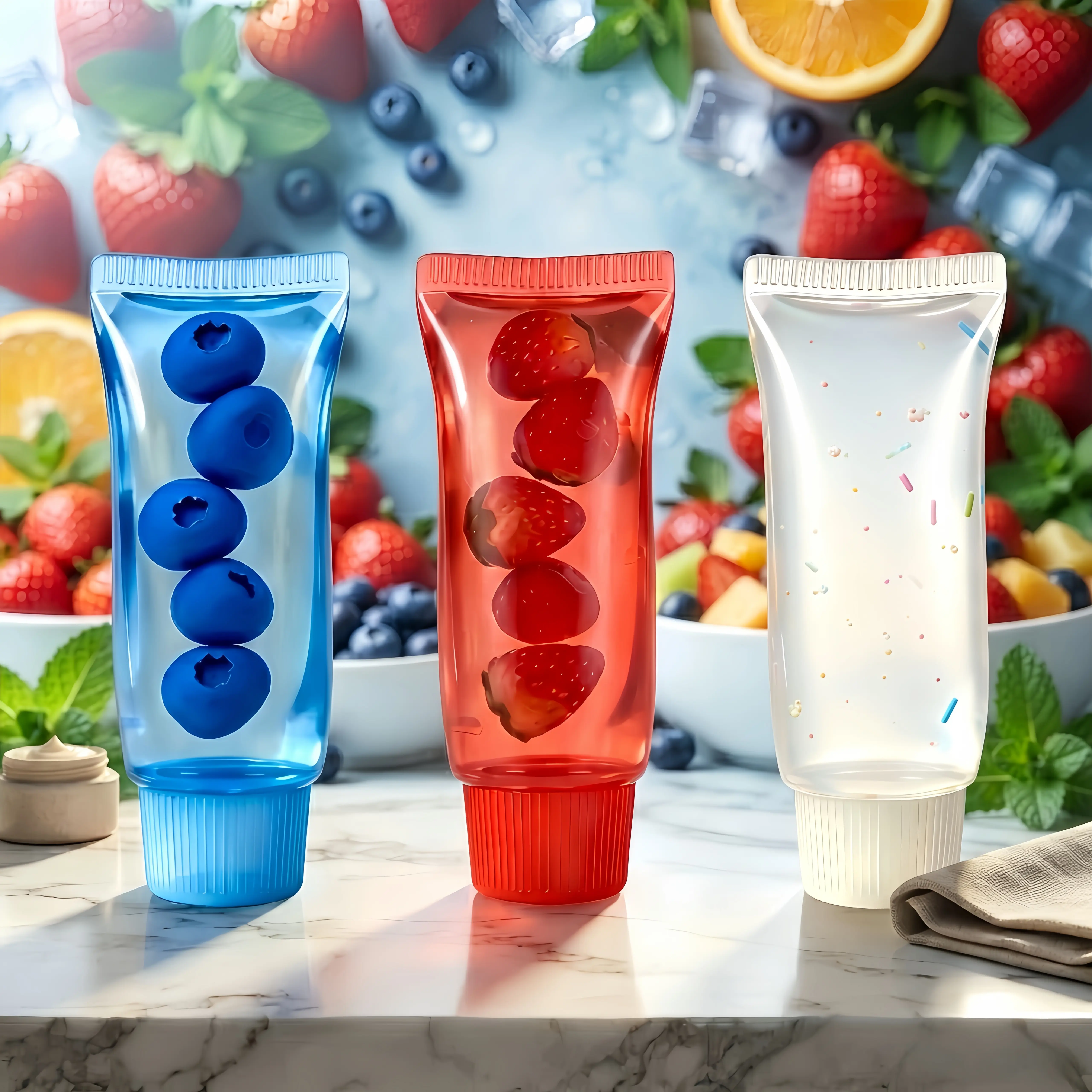Satisfying Fruit Slime Decompression Squeeze Toy - Unisex Fidgets Squishies, Jelly Squish Fidget Sensory Product for Sensory Play (Kids & Adults Stress Relief)