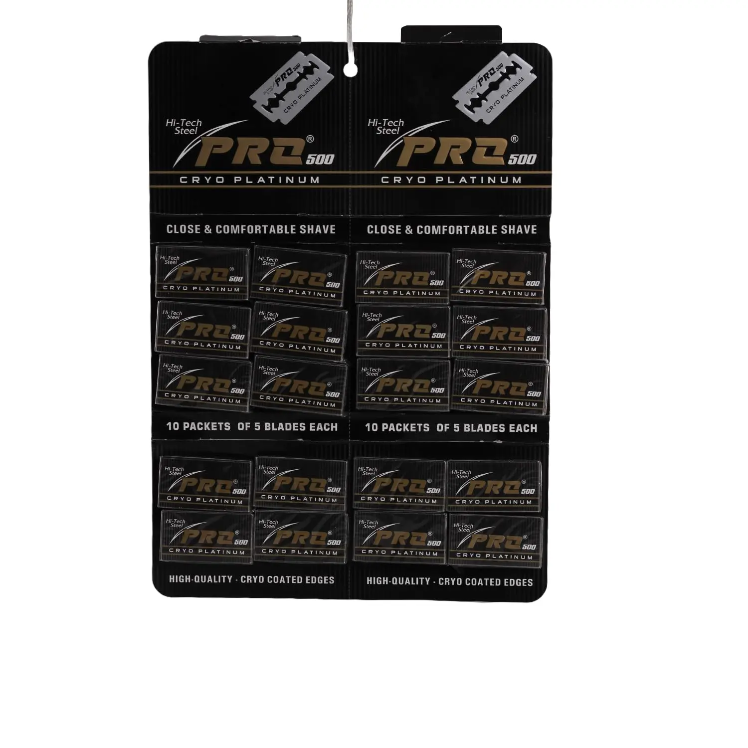 Cryo platinum Double Edge Razor Blades, Chromium Coated, Saloon Pack, 20 Counts(5 Blades Each Counts)