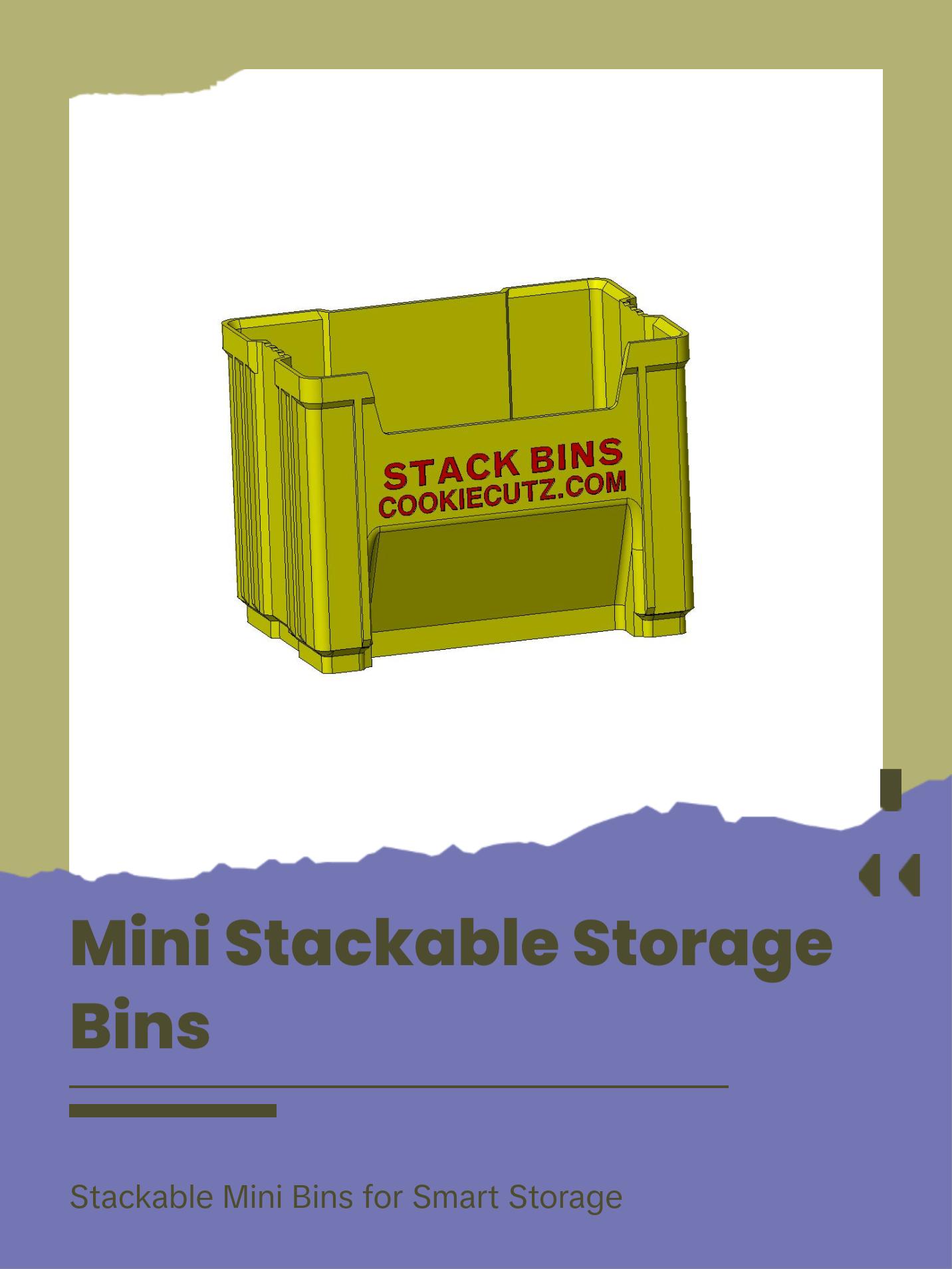 Mini Stackable Bins - Cute Mini Storage - Organizer - Desk Storage - Office - Office Gift